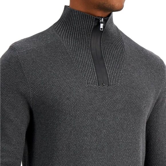 Alfani Men's Quarter-Zip Sweater - Picture 2 of 5